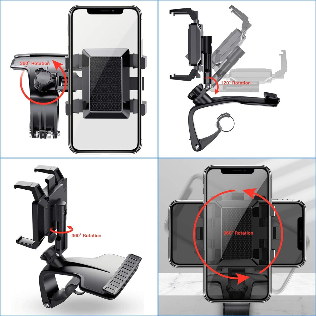 Neuheiten | 360 Grad drehbarer Auto Armaturenbrett Handyhalter