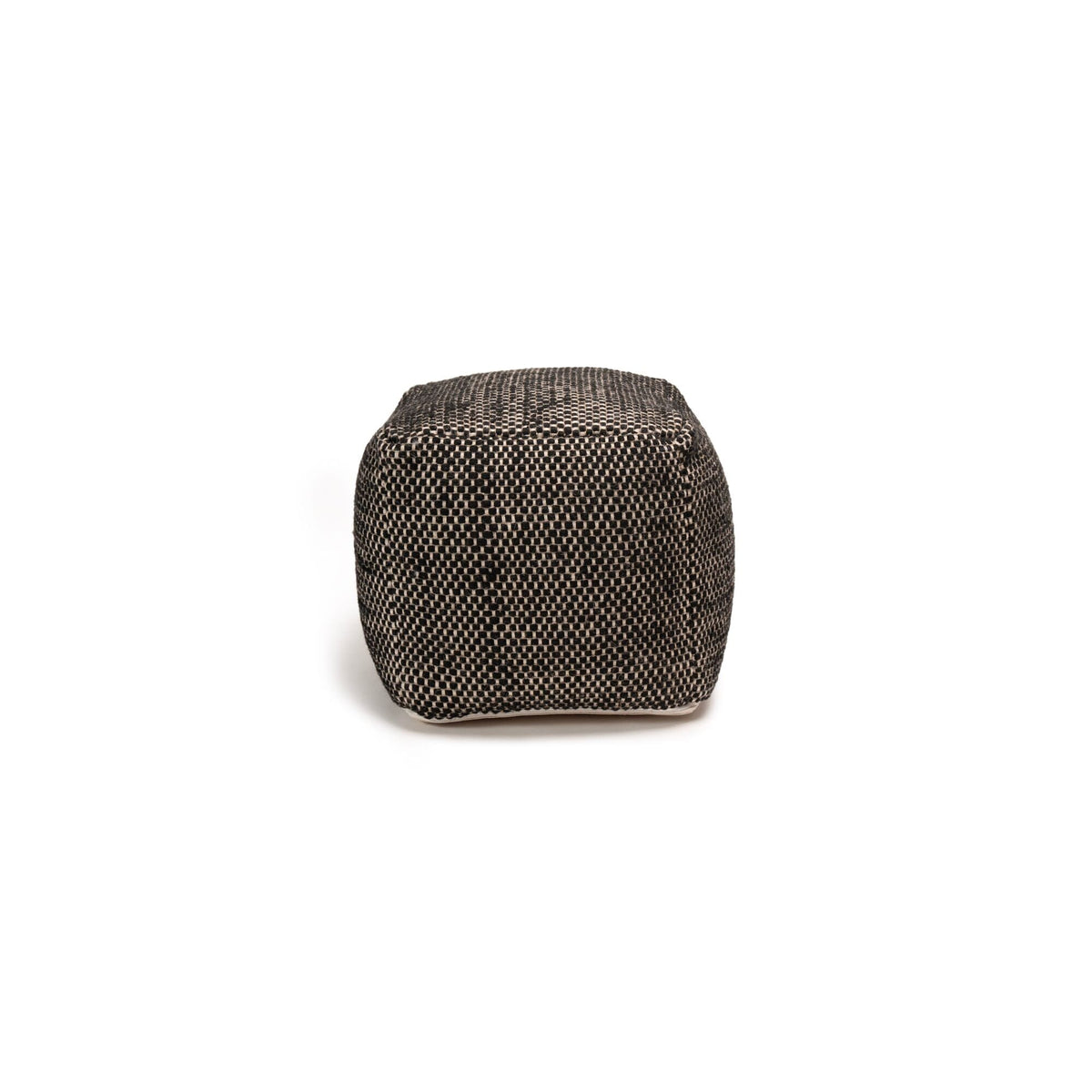 Atcham Woll- & Baumwoll-Ottomanhocker – Schwarz
