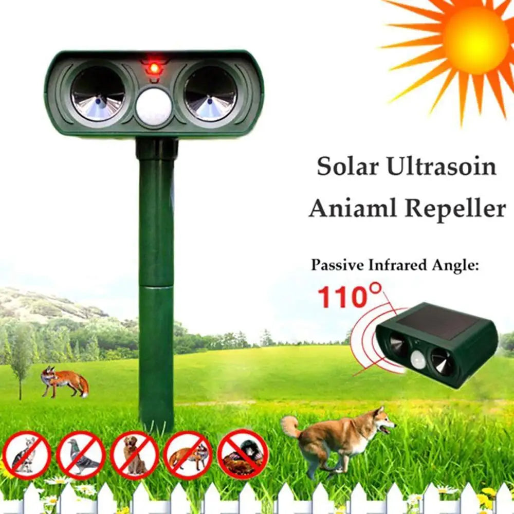 Neuheiten | Ultraschall Vogel + Schädling Abwehr Solarbetrieben - Lange Reichweite