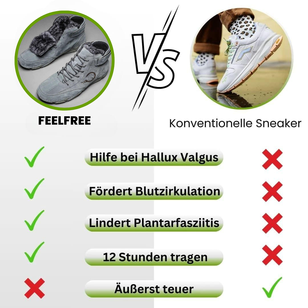 FeelFree – ergonomische, schmerzlindernde & wasserdichte Barfußschuhe - Sonderaktion 1+1 Gratis