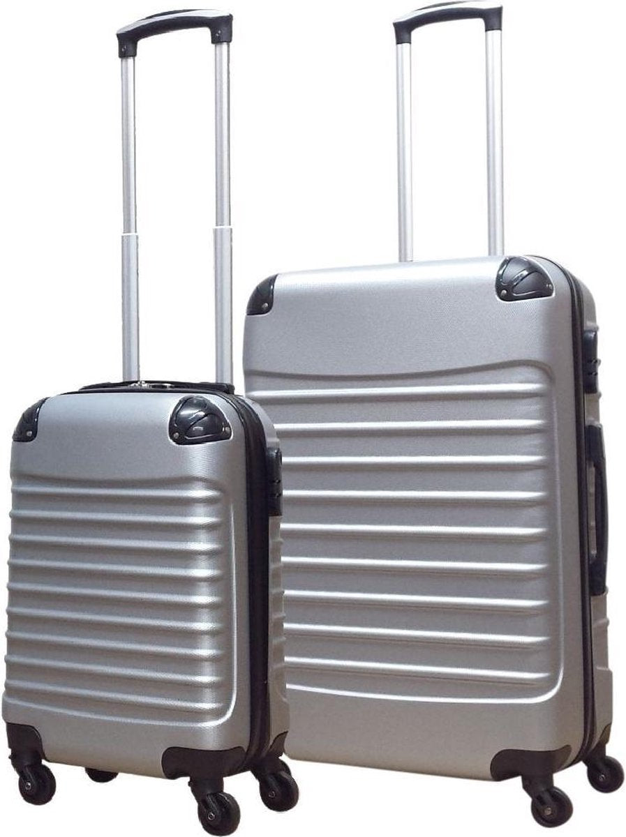 2-teilige Hartschalen-Kofferset – Milano Silver
