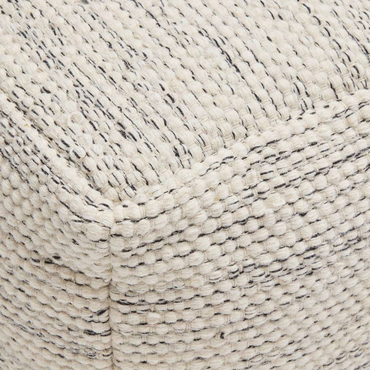 Atcham Clay Marl Wool & Cotton Ottoman - 45 x 45cm - Laura James