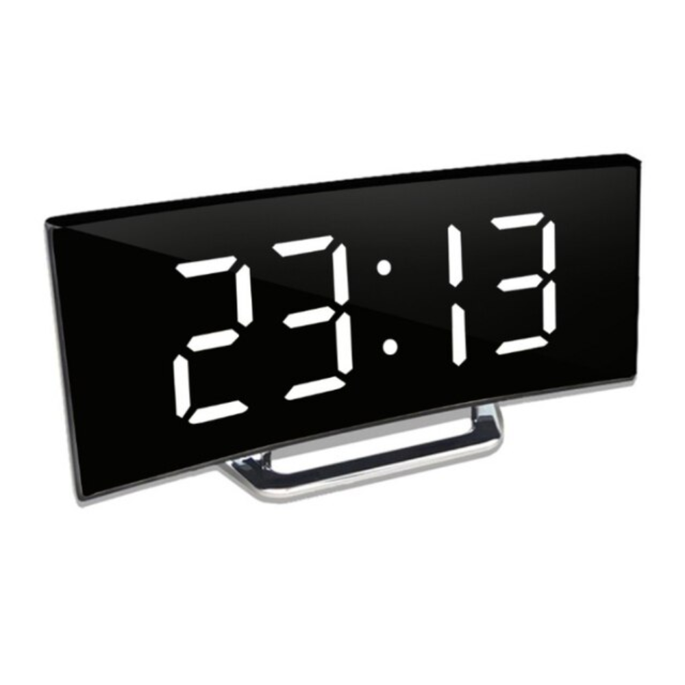 Curveon - LED-Digitalwecker mit gebogenem Display