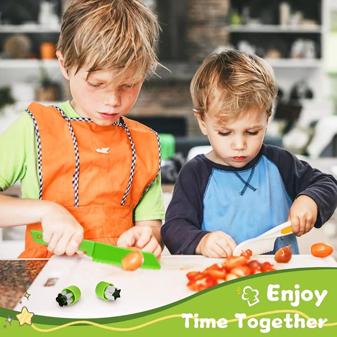 Kindersicheres Bio-Küchenset nach Montessori inkl. 2x GRATIS Kinder-Schneidebrett