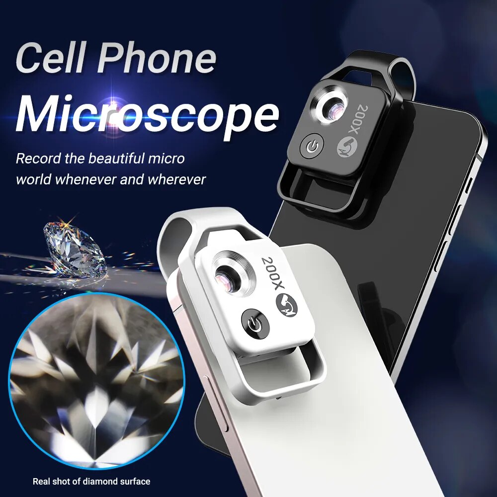 Neuheiten | Tragbares Mobiles LED-Mikroskop-Objektiv