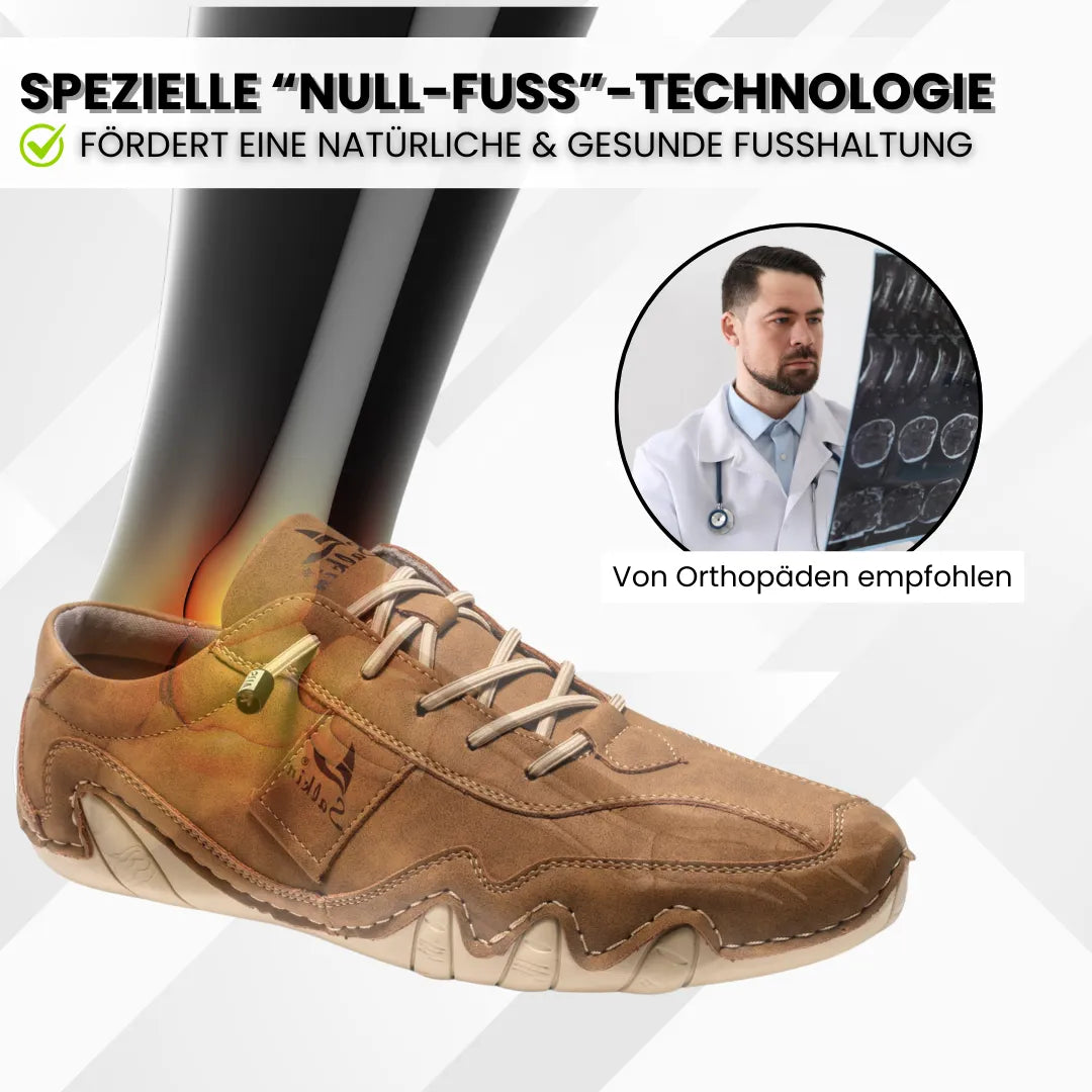 Ibex - ergonomischer, schmerzlindernder & wasserdichter Leder-Barfußschuh - Sonderaktion 1+1 Gratis