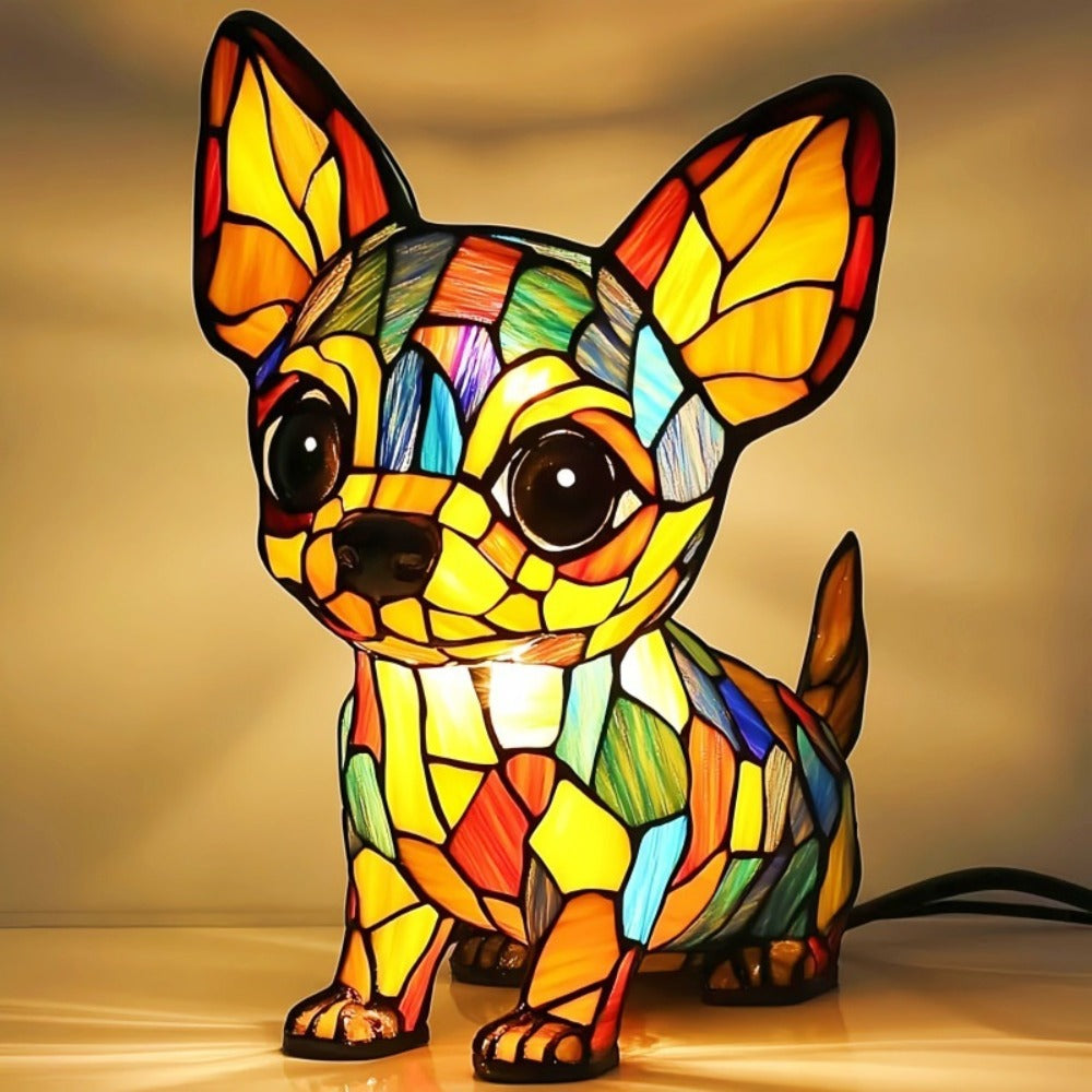 Hundelampe Zauberhafter Chihuahua – Moderne LED-Tischlampe