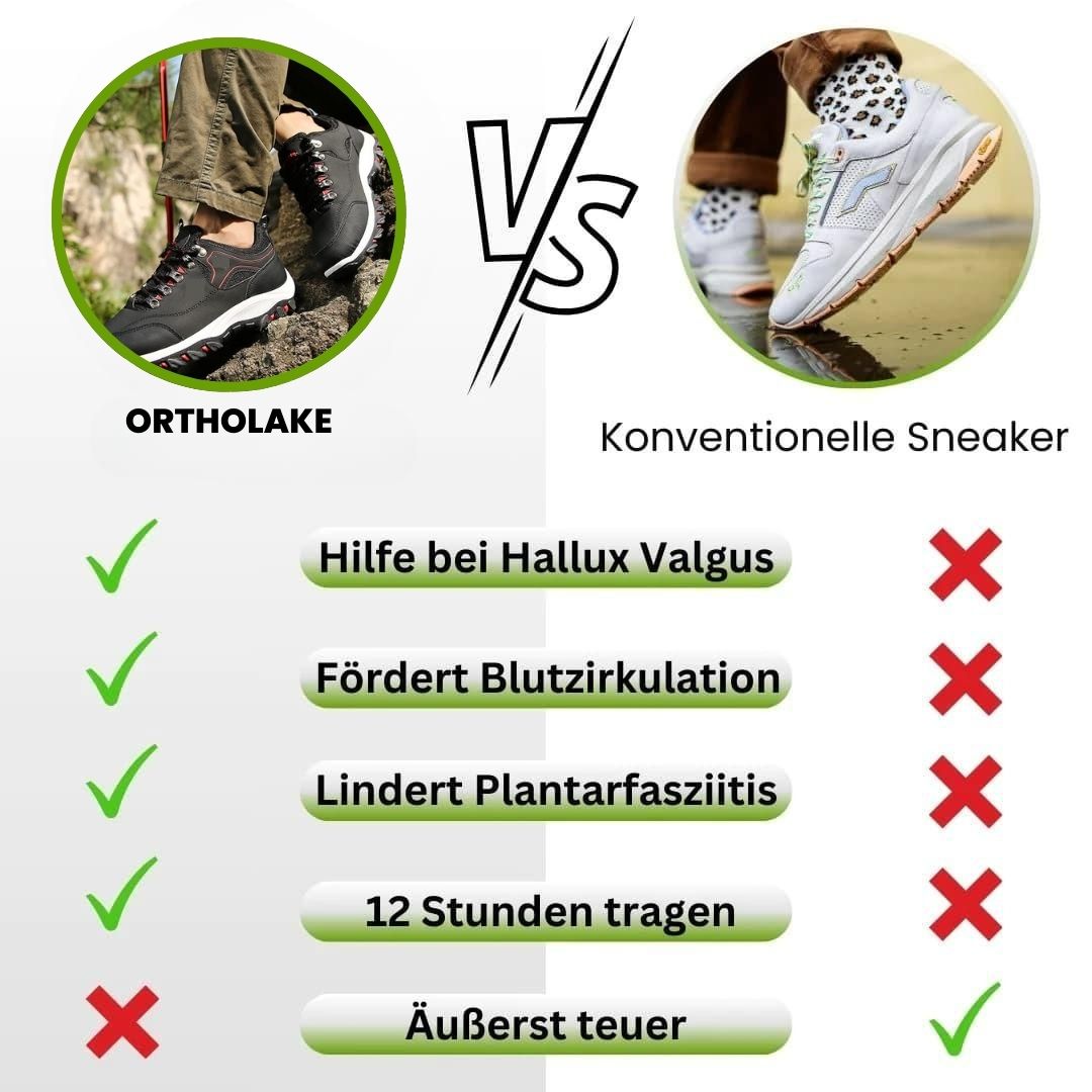 OrthoLake -  ergonomische Schmerzlinderungs-Schuhe - Sonderaktion 1+1 Gratis