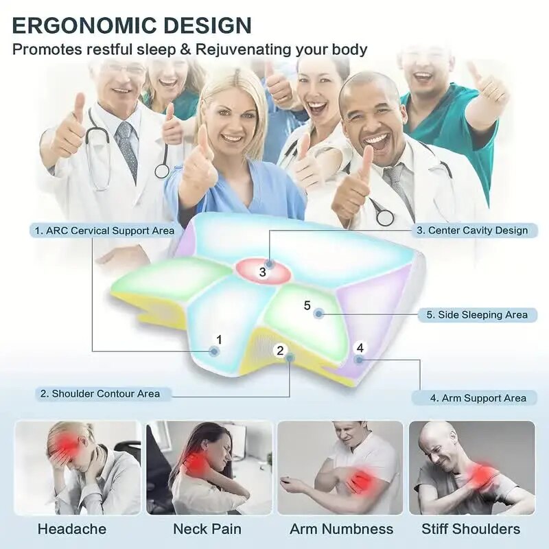 Neuheiten | Zervikale orthopädische Memory-Schaum-Nackenstützkissen