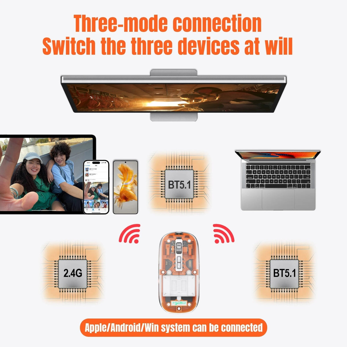 Neuheiten | Transparente kabellose Bluetooth-Maus