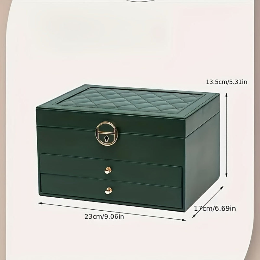 Velvique - Luxus Leder Schmuck Organizer Box