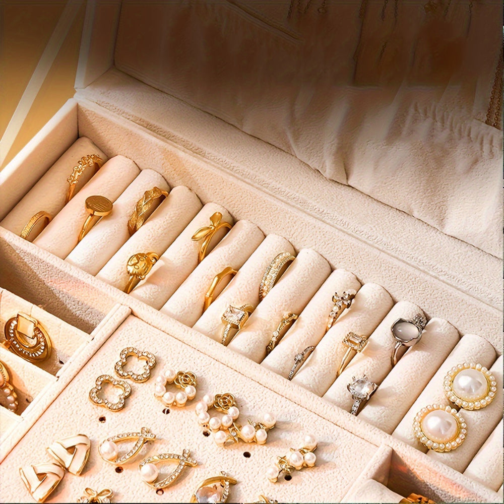 Velvique - Luxus Leder Schmuck Organizer Box