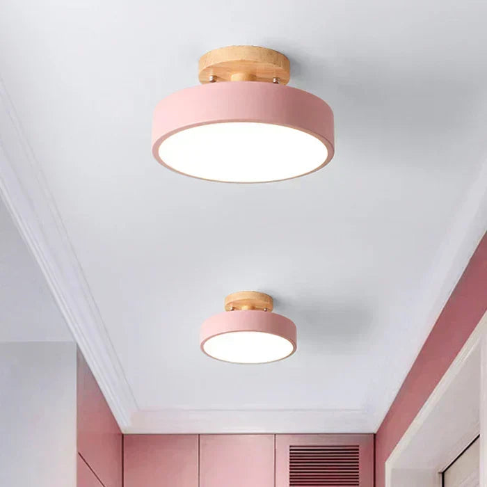 LumoNord – Skandinavische LED-Deckenleuchte Holz & Metall 39W