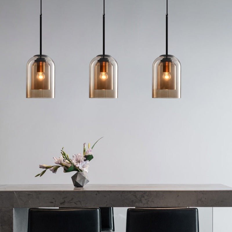 LumoVista – Pendelleuchte Doppelglas modern für Wohn- & Esszimmer